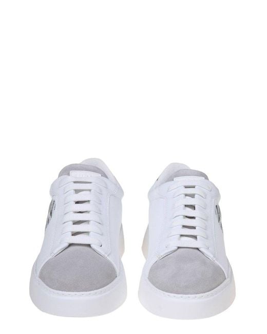Furla White Round-toe Lace-up Sneakers