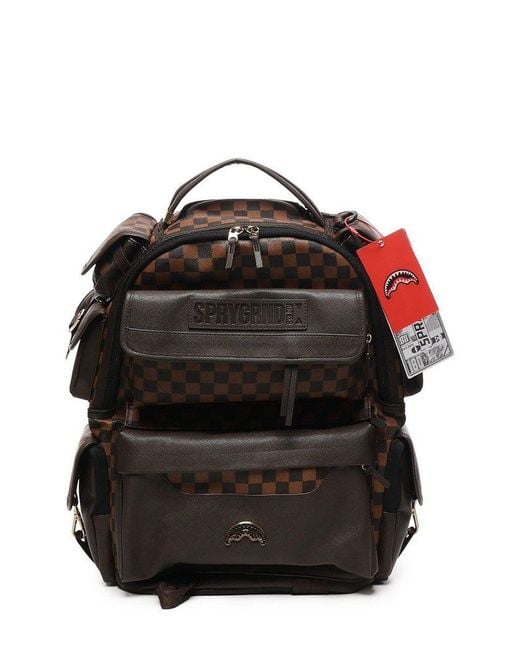 Sprayground Black Logo Embossed Backpack