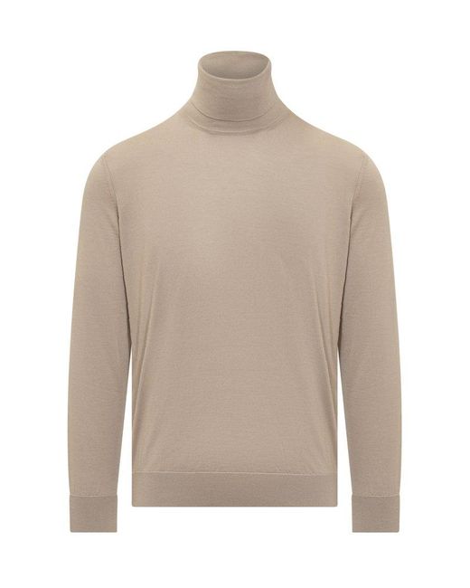 Zegna Natural Turtleneck Sweater for men
