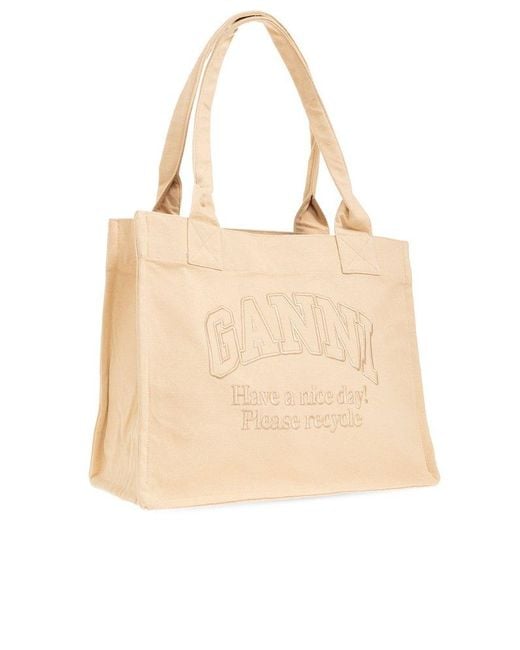 Ganni Natural Shopper Bag,