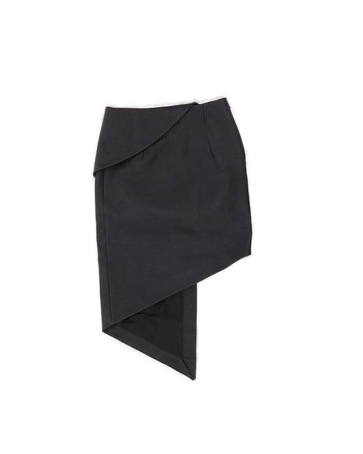 Vetements Black Spiral Asymmetric Skirt