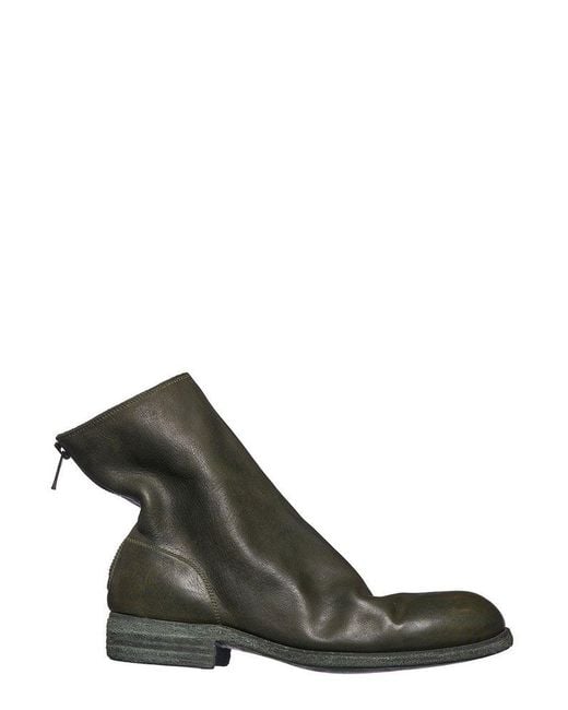 Guidi Green Back Zip Boots for men