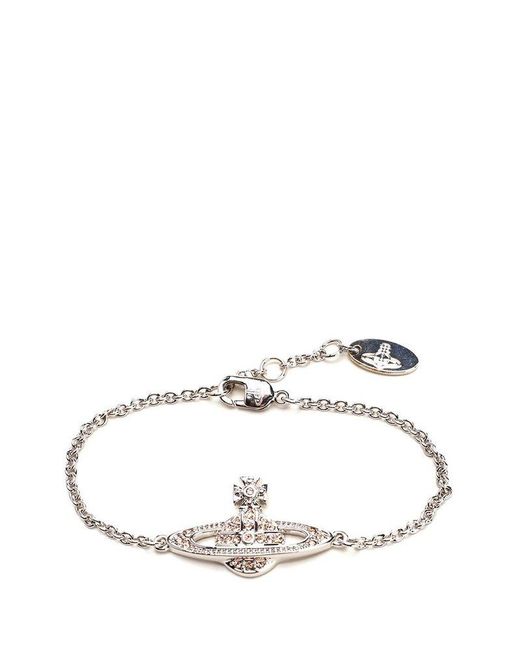Vivienne Westwood White Orb Chain Bracelet