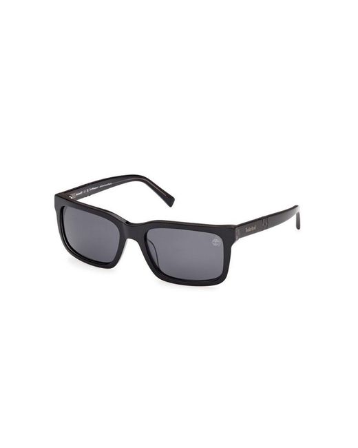 Timberland Black Rectangular Frame Sunglasses