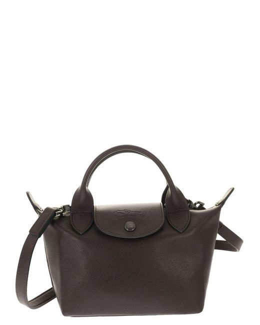 Longchamp Leather Le Pliage Cuir Top Handle Bag Xs Lyst Australia