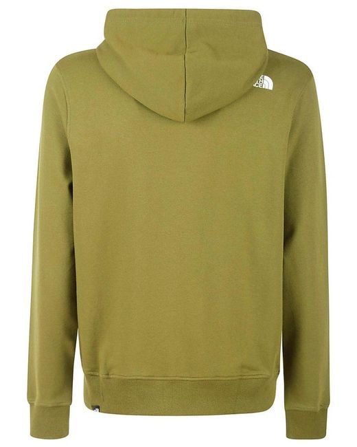 The North Face Green Logo Printed Zip-up Hoodie for men