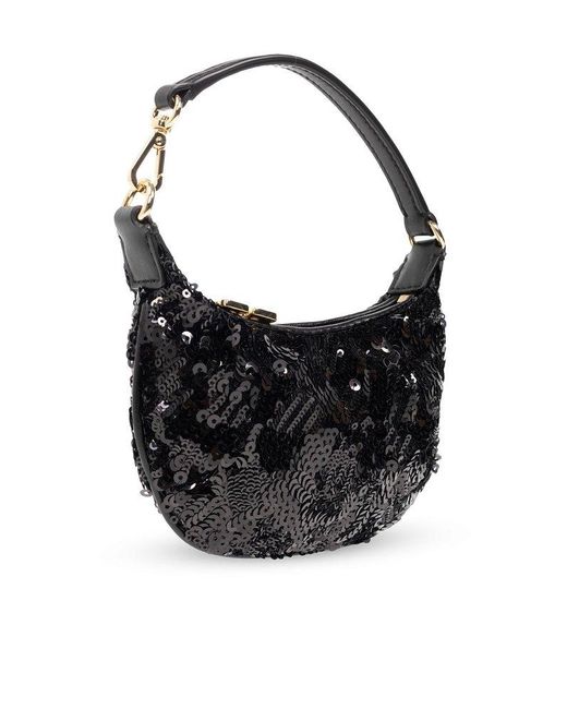 Ganni Black Monogrammed Handbag