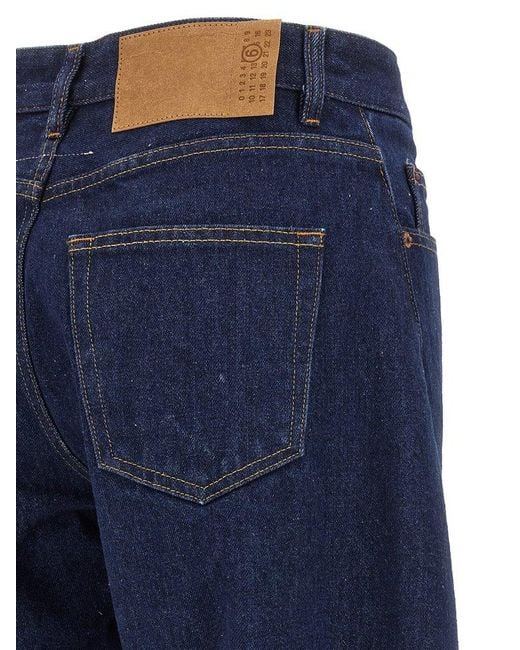 MM6 by Maison Martin Margiela Blue Logo Patch Flared Jeans