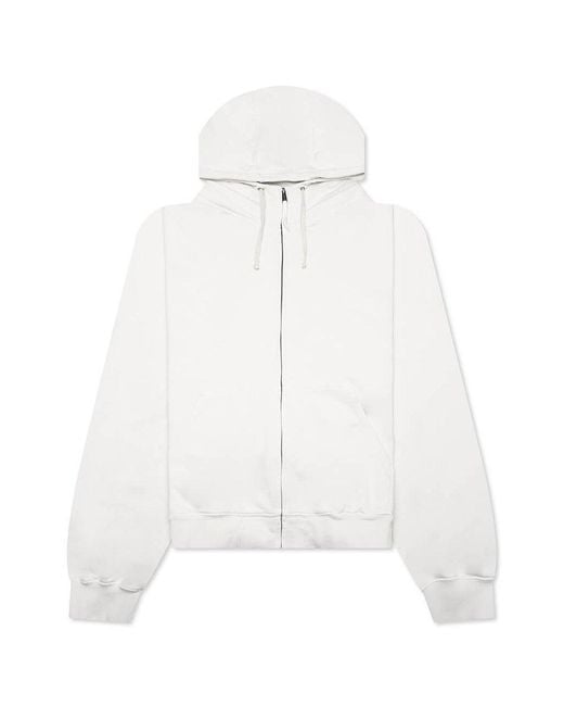 Maison Margiela White Numeric Logo Hoodie for men