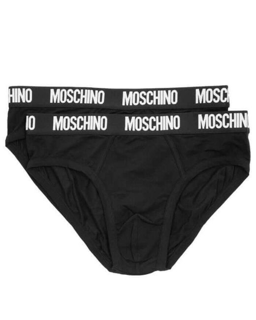 Moschino Black Cotton Briefs for men
