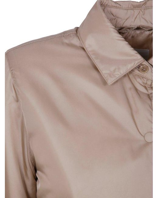 Aspesi Brown Glue Press-Stud Overshirt