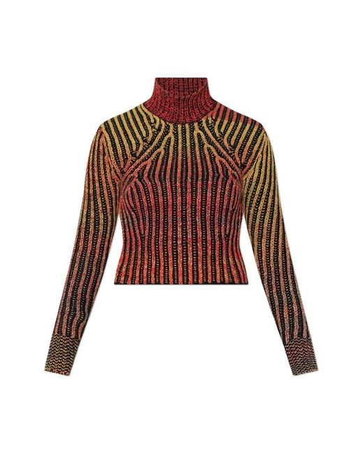 DIESEL Red Braided Sweater ‘-Orkid’