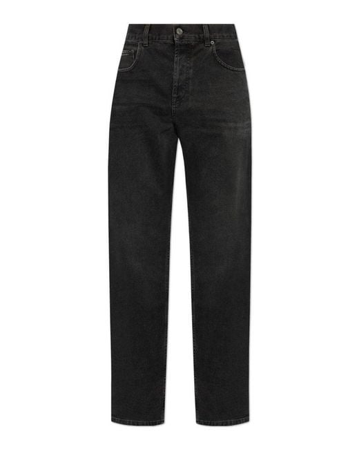 Saint Laurent Black Long Baggy Jeans for men