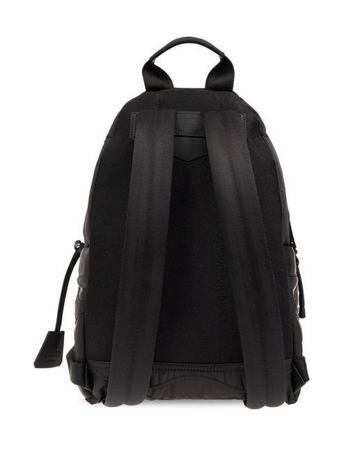 Moschino Black Quilted Backpack, for men
