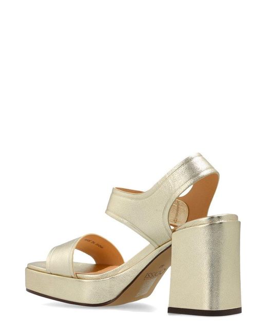 Odissi Metallic Chic Block Heel Strap Sandals