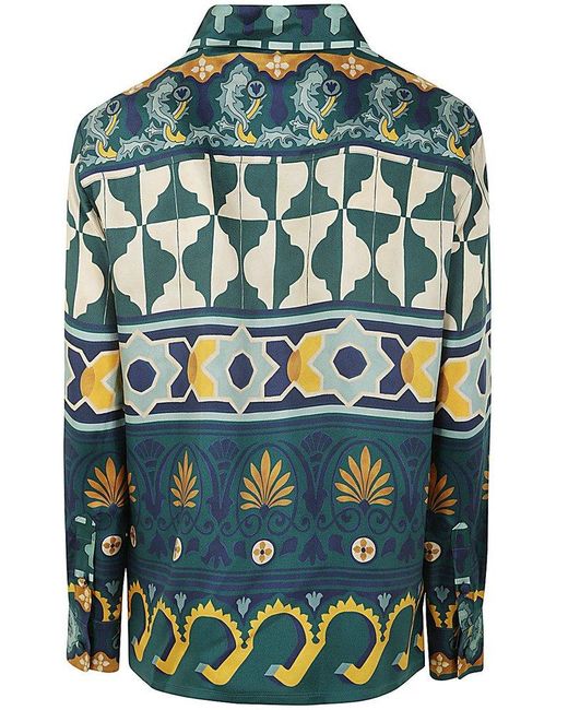 LaDoubleJ Green Patterned Long Sleeve Top