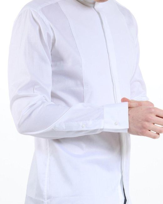 Karl Lagerfeld White Long Sleeved Shirt for men