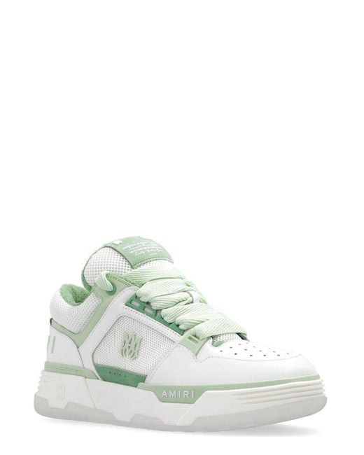 Amiri White Ma-1 Logo Embossed Lace-up Sneakers for men