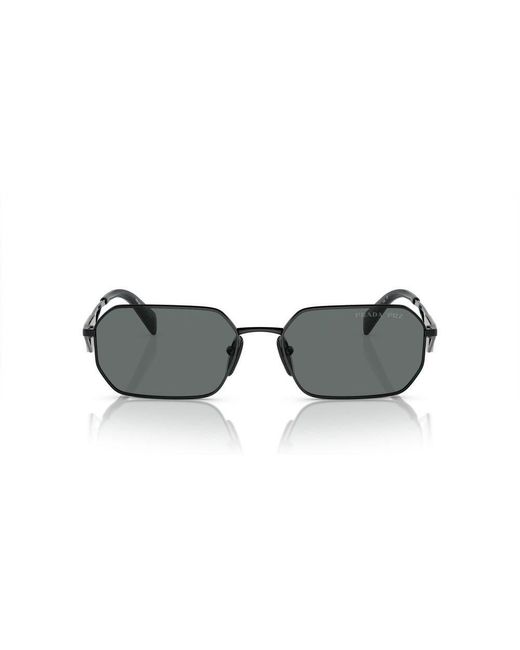 Prada Black Geometric Frame Sunglasses