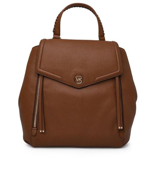 MICHAEL Michael Kors Leather Freya Medium Backpack in Brown Lyst Canada
