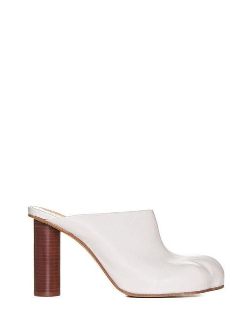 J.W. Anderson White High Heel Paw Mules