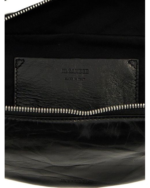 Jil Sander Black Crinkle-effect Beltpack for men