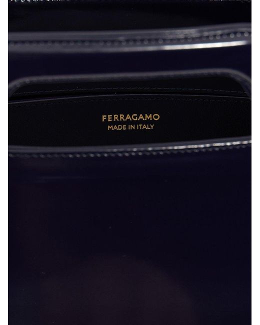 Ferragamo Blue Wanda East-west Hand Bags