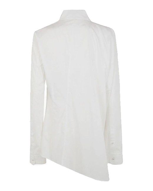 Ann Demeulemeester White Long Sleeved Buttoned Shirt