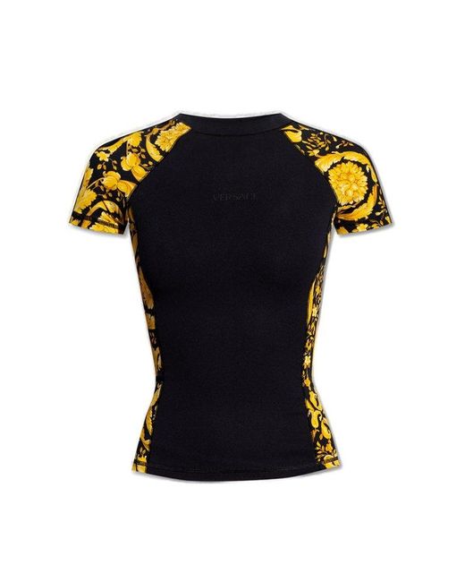 Versace Black Sports Top With Logo,
