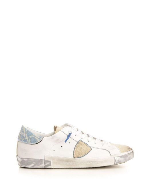 Philippe Model White Prxs Lace-Up Sneakers for men