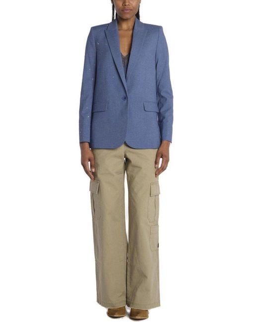 Zadig & Voltaire Blue Valse Star Embellished Blazer