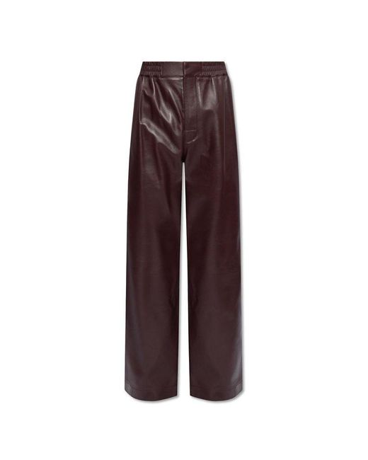 Bottega Leather Trousers in Purple for Men Lyst