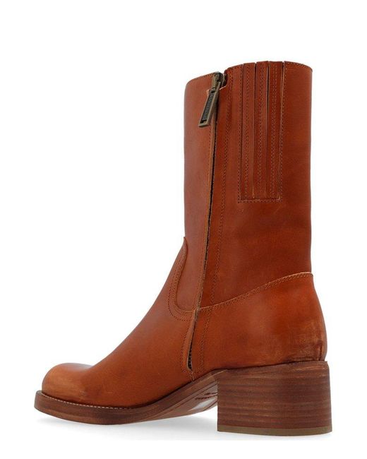 DSquared² Brown Zipped Ankle Boots for men