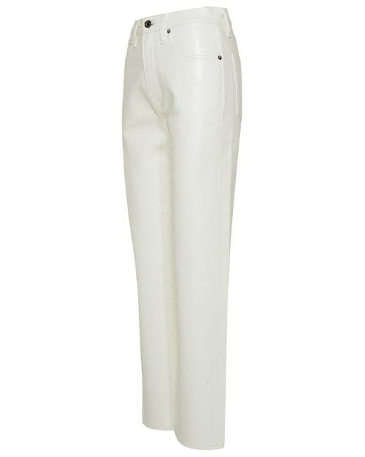 Agolde White '90s Pinch Waist Straight-leg Pants