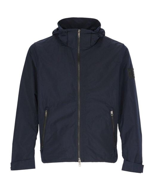 Burberry Blue Hargrave Waterproof Jacket for men