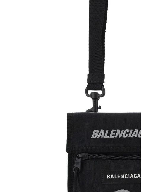 Balenciaga Black Explorer Small Pouch for men