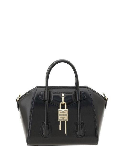 Givenchy Black Antigona Toy Lock Top Handle Bag