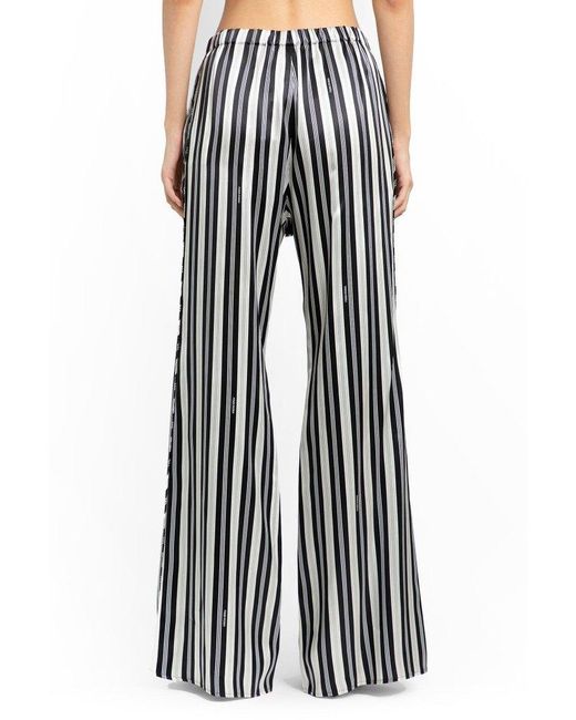 Fendi White Stripe Detailed Flared Trousers