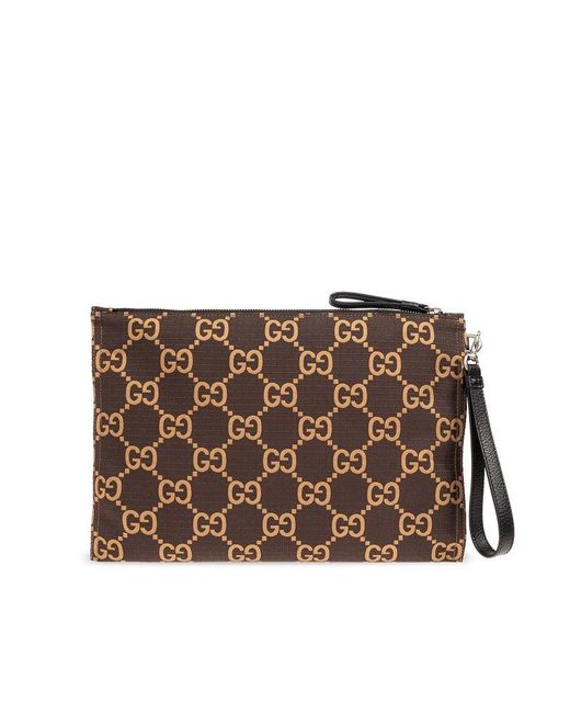 Gucci Brown GG Ripstop Pouch for men