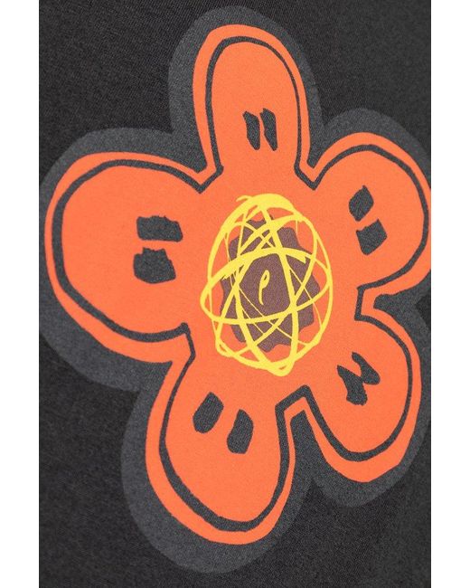 KENZO Black Logo Printed T-Shirt for men