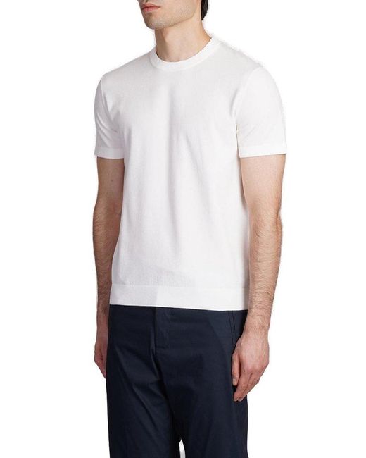 Theory White Short-sleeved Crewneck T-shirt for men