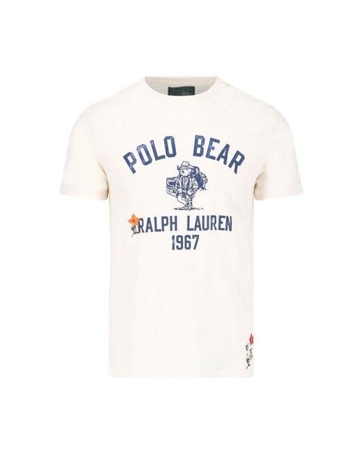Polo Ralph Lauren Logo-printed Crewneck T-shirt in White for Men | Lyst  Canada