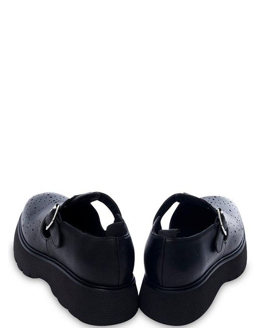 Weekend by Maxmara Blue Round Toe Buckled Flat Shoes