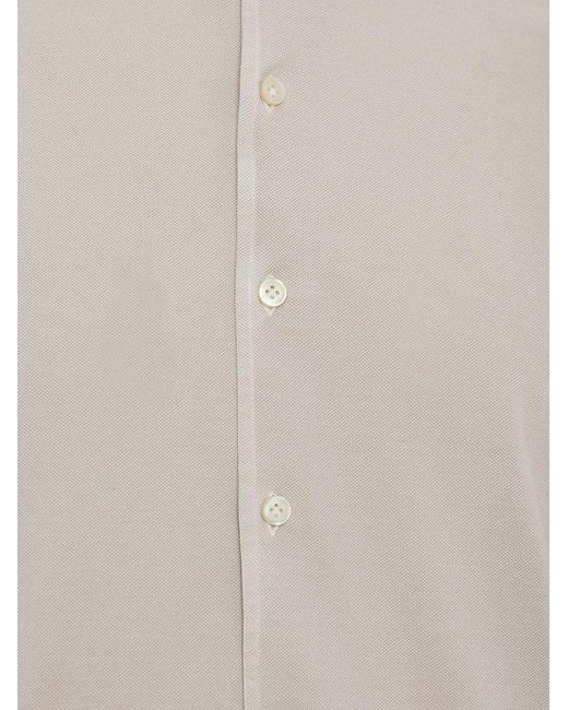 Sonrisa White Logo Patch Buttoned Shirt for men