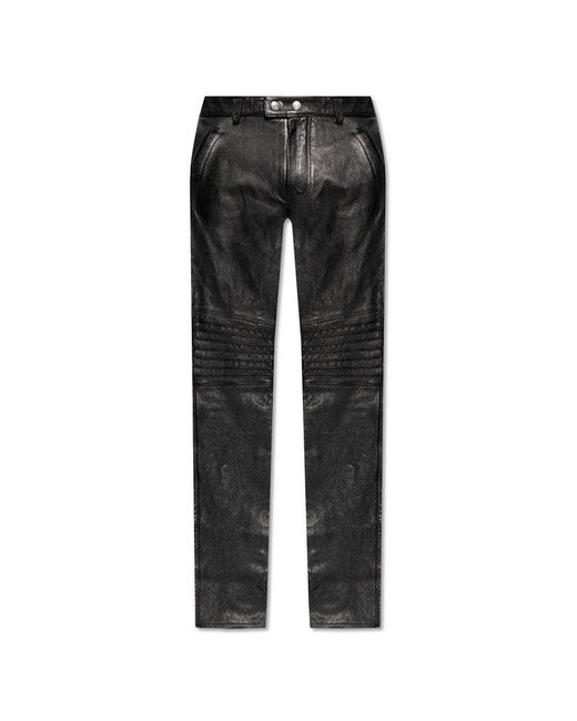 DSquared² Black Leather Trousers, for men