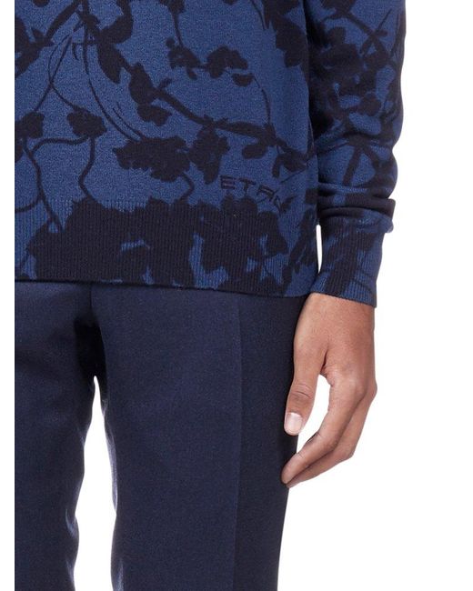 Etro Blue Turtleneck Sweater for men