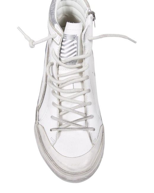 Golden Goose Deluxe Brand White Slide Penstar High-top Sneakers