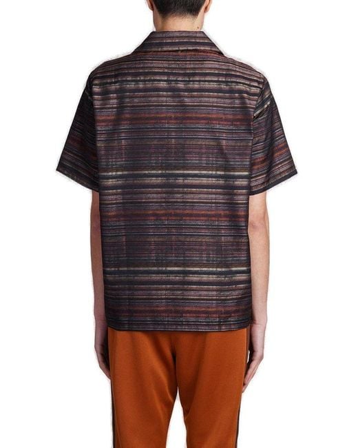 Needles Multicolor Striped Short-sleeved Shirt for men