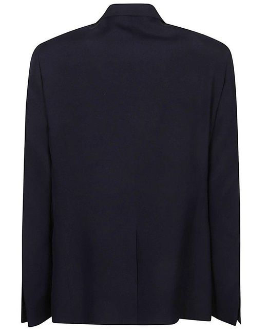 Givenchy Blue Single-breasted Wool Blazer for men