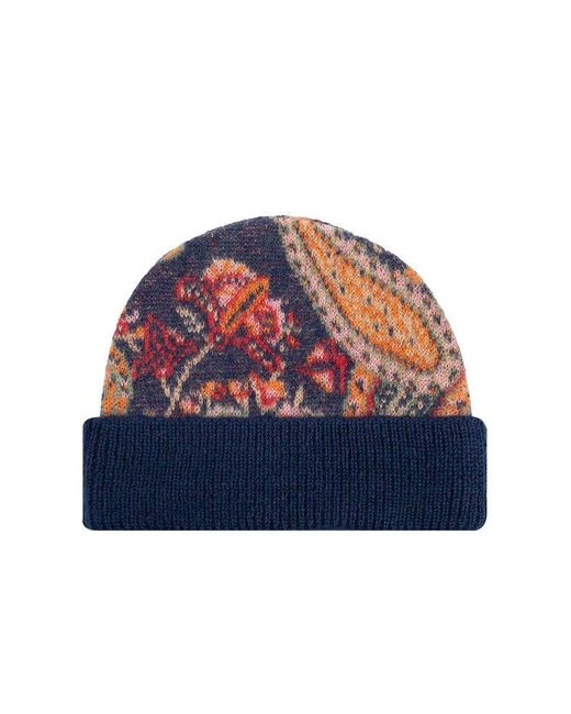 Etro Blue Patterned Beanie,